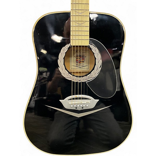 Used Esteban Eldorado Black and White Acoustic Electric Guitar