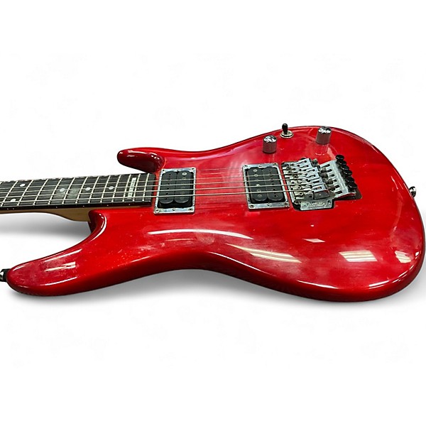 Used Ibanez JS100 Joe Satriani Signature Crimson Red Trans Solid Body Electric Guitar