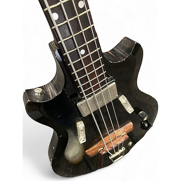 Used 1960s Supro Pocket Bass Black Electric Bass Guitar