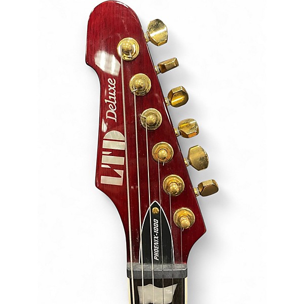 Used ESP LTD PHOENIX 1000 DELUXE Wine Red Solid Body Electric Guitar