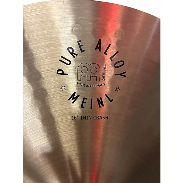 Used MEINL 16in PURE ALLOY THIN CRASH 16 Cymbal