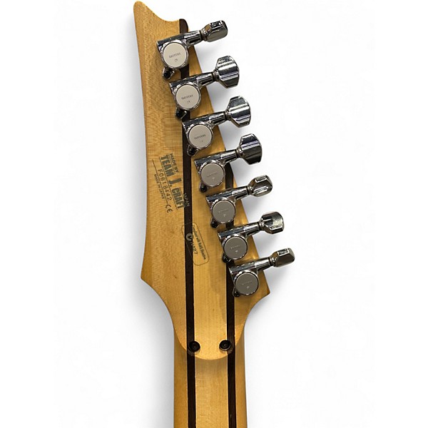 Used Ibanez UV777 Universe Steve Vai Signature 7 String Black Solid Body Electric Guitar