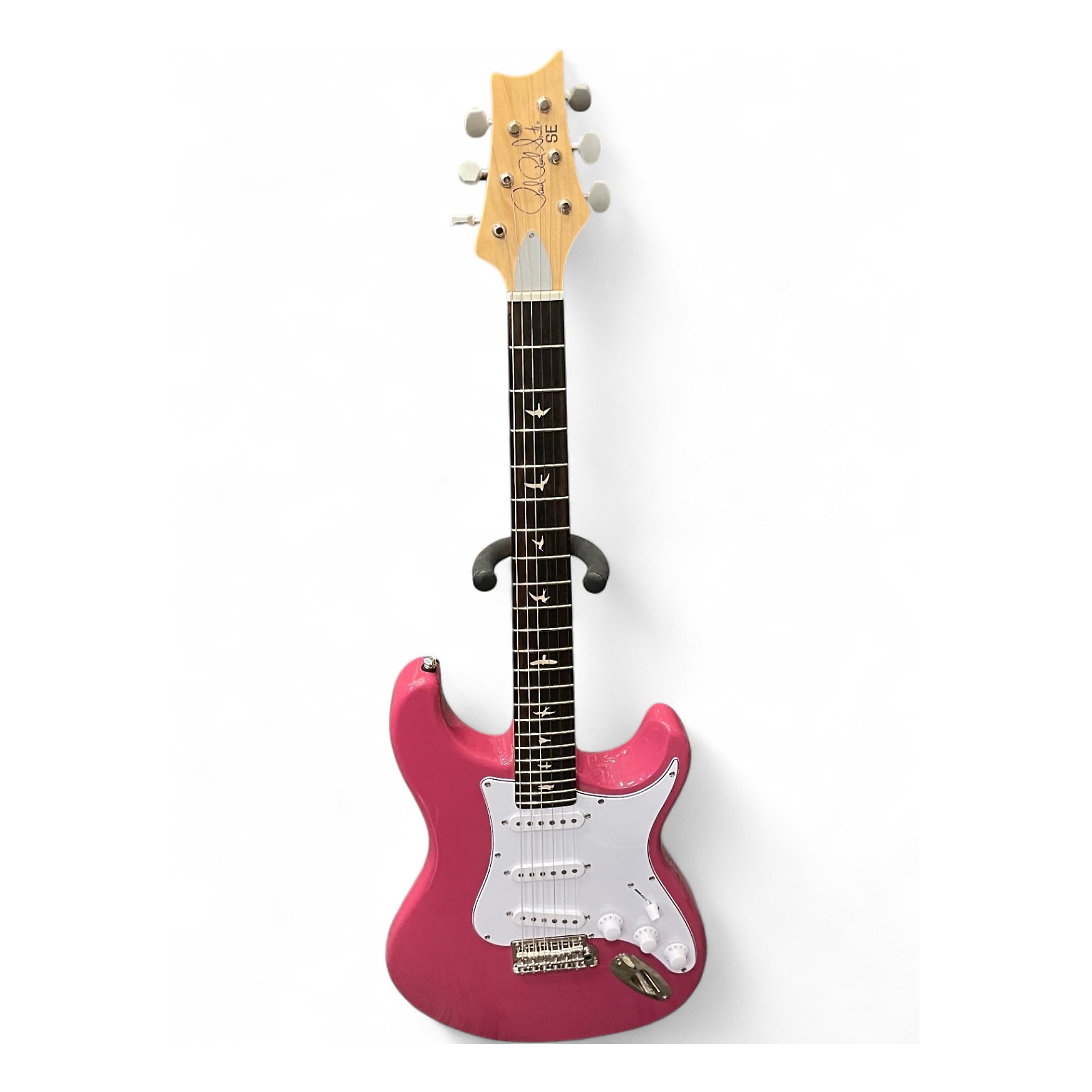 Used PRS SE Silver Sky Dragon Fruit Solid Body Electric