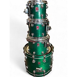 Used Premier 4 Piece genista shell pack Green Drum Kit