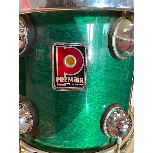 Used Premier 4 Piece genista shell pack Green Drum Kit