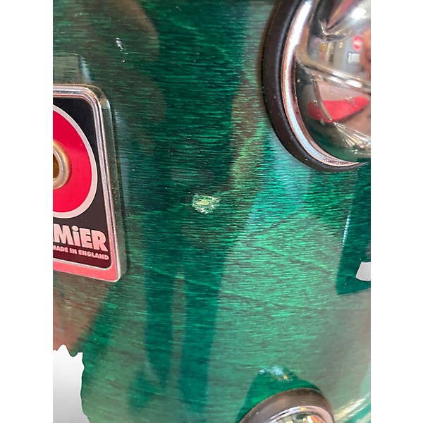 Used Premier 4 Piece genista shell pack Green Drum Kit