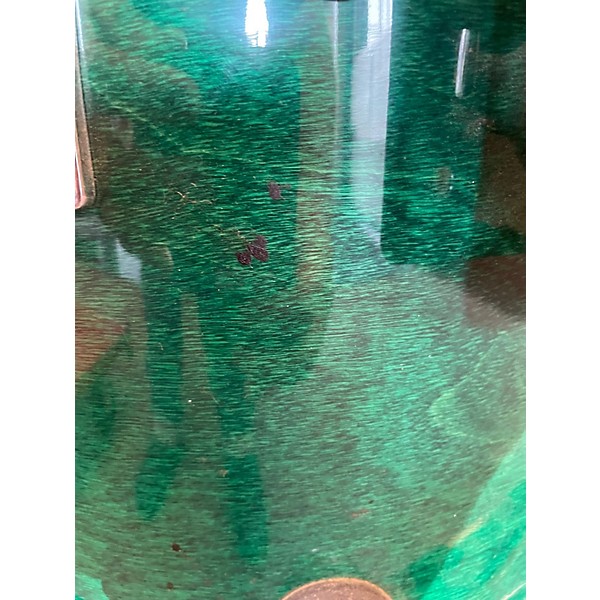 Used Premier 4 Piece genista shell pack Green Drum Kit