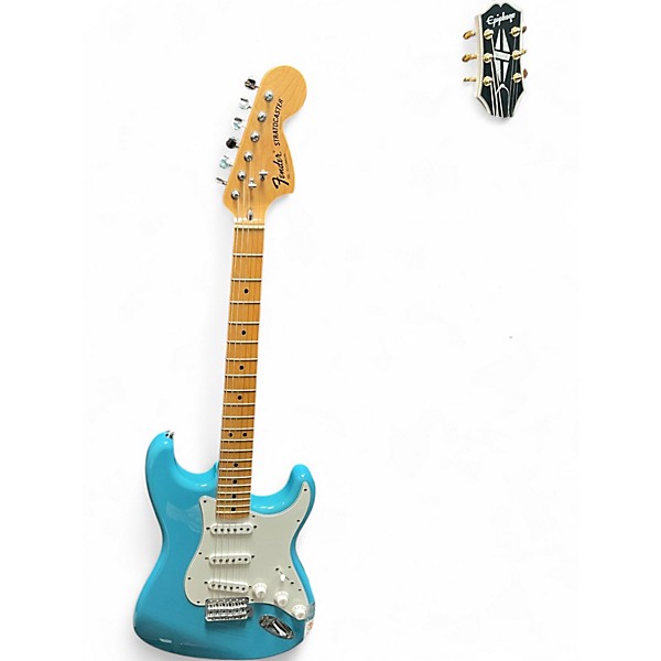 Used Fender International Stratocaster Maui Blue Solid Body Electric Guitar