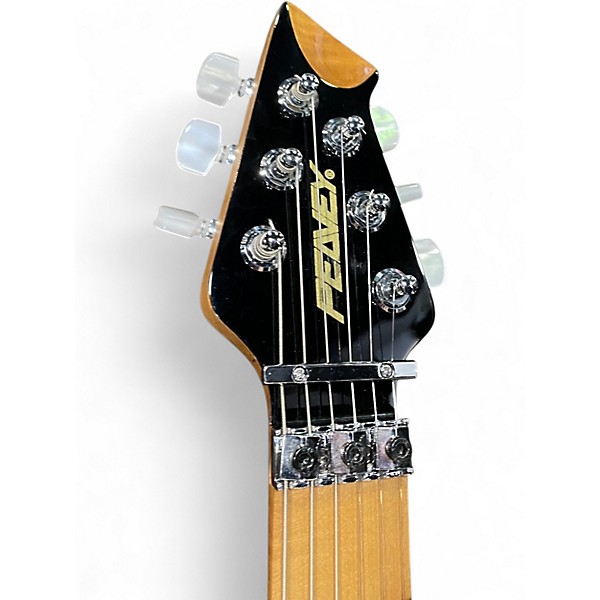 Used Peavey hp2 poplar burl Trans Blue Solid Body Electric Guitar