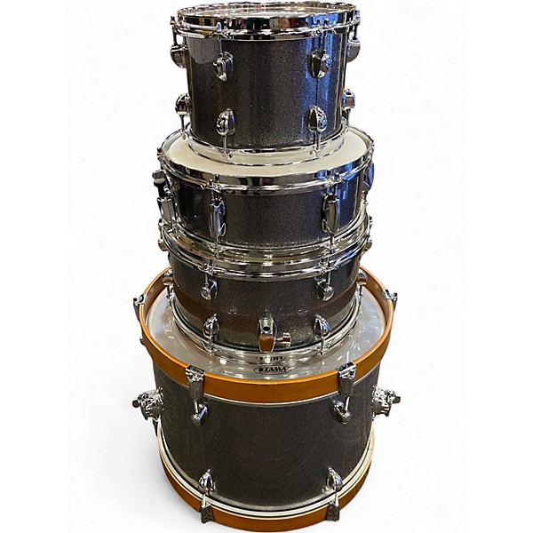 Used TAMA 4 Piece CLUB JAM GALAXY SILVER Drum Kit