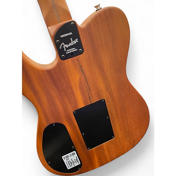 Used 2022 Fender American Acoustasonic Telecaster pink  Acoustic Electric Guitar