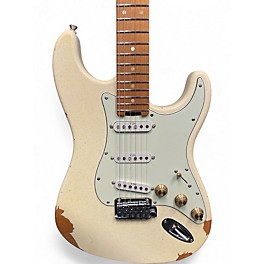 Used 2020s Shijie STE Relic'd Olympic White Solid Body Electric Guitar