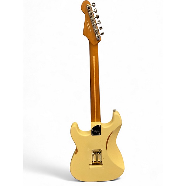 Used 2020s Shijie STE Relic'd Olympic White Solid Body Electric Guitar