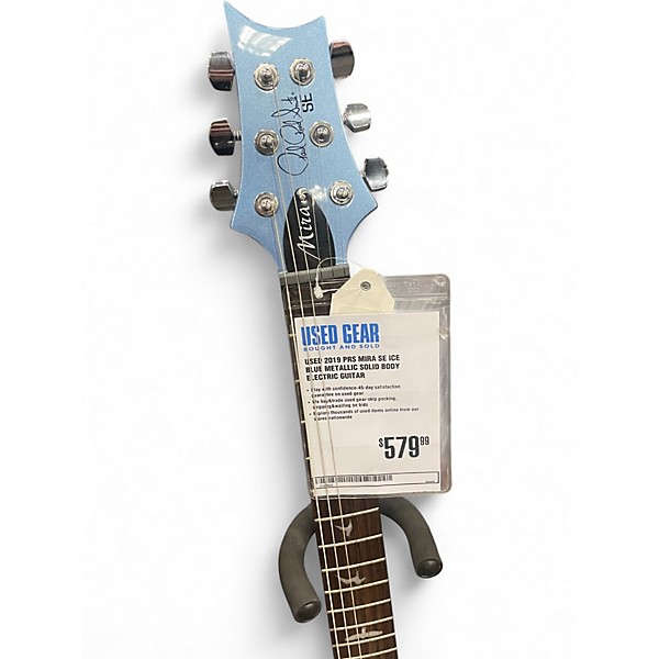 Used 2019 PRS Mira SE Ice Blue Metallic Solid Body Electric Guitar