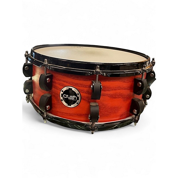 Used Crush Drums & Percussion 6X14 CHAMELEON ASH TRANS SATIN ORANGE Drum