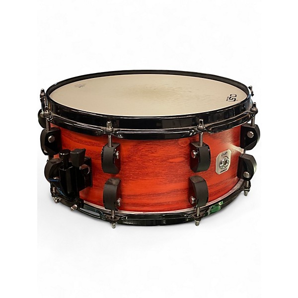 Used Crush Drums & Percussion 6X14 CHAMELEON ASH TRANS SATIN ORANGE Drum