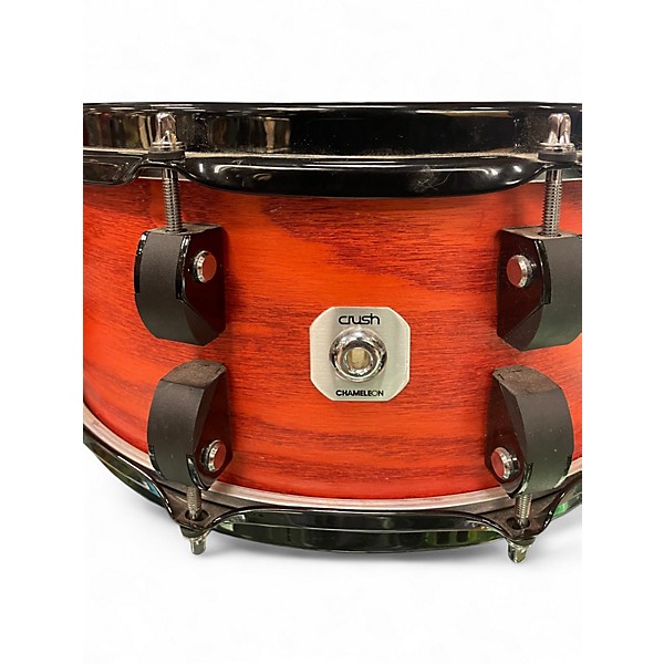 Used Crush Drums & Percussion 6X14 CHAMELEON ASH TRANS SATIN ORANGE Drum