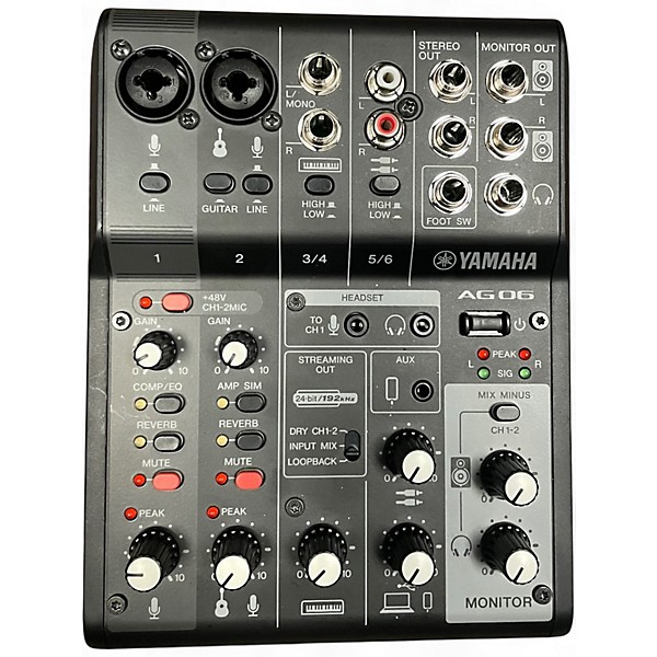 AG06 YAMAHA 美品 Used Yamaha AG06 Unpowered Mixer | Guitar Center