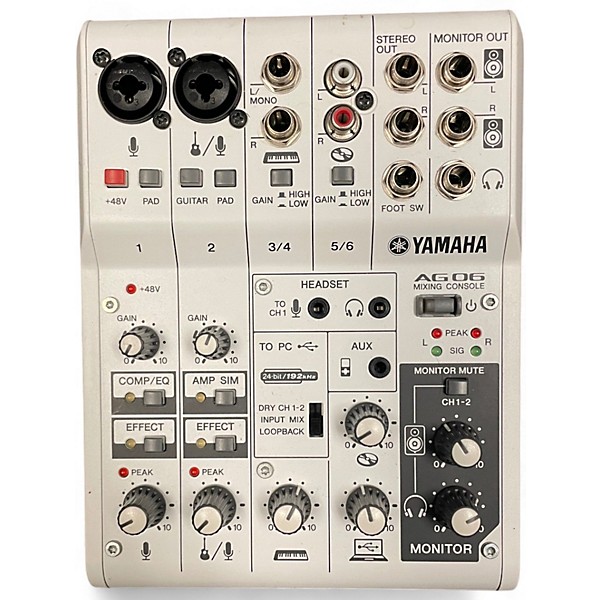 Used Yamaha AG06MK2 Unpowered Mixer