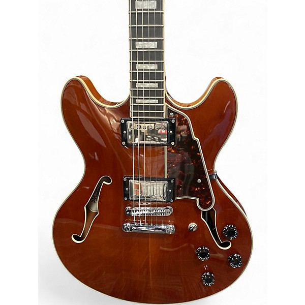 Used D'Angelico Premier Series DC Brown Sunburst Hollow Body Electric Guitar