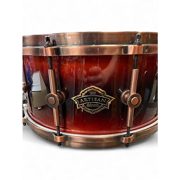 Used ddrum 14X7.5 Select Series Artisan Snare Orange Fade Drum
