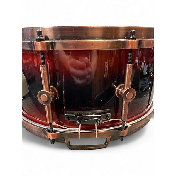 Used ddrum 14X7.5 Select Series Artisan Snare Orange Fade Drum