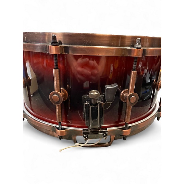 Used ddrum 14X7.5 Select Series Artisan Snare Orange Fade Drum