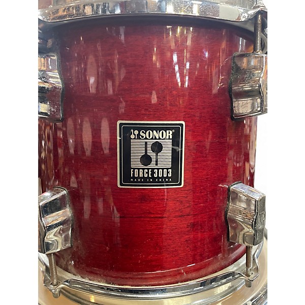 Used SONOR 4 Piece Force 3003 Wine Red Drum Kit
