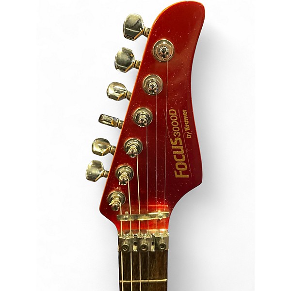 Used Kramer FOCUS 3000D Candy Apple Red Solid Body Electric Guitar
