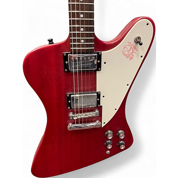Used Epiphone Firebird Studio Satin Red Solid Body Electric Guitar