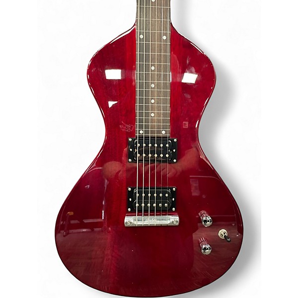 Used Electro Hawaiian Transparent Red Lap Steel