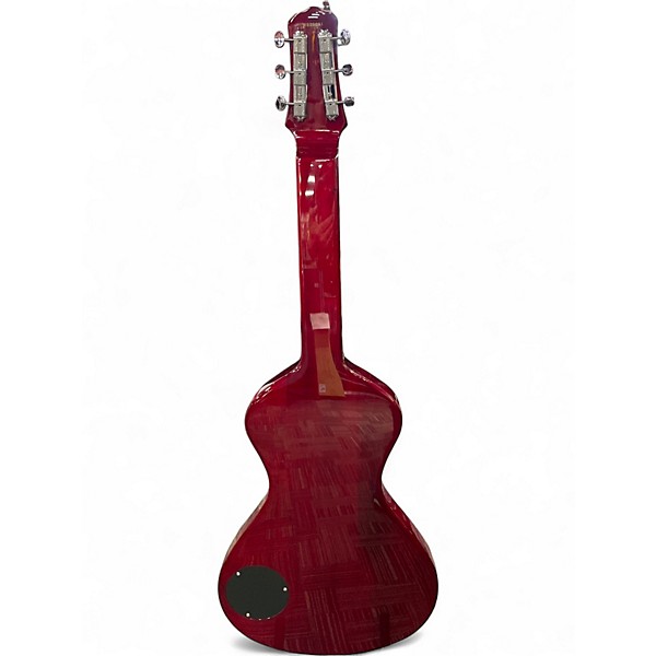 Used Electro Hawaiian Transparent Red Lap Steel