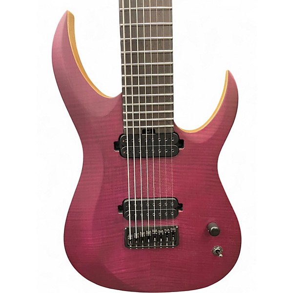 Used Schecter Guitar Research John Browne Tao-8 Satin Trans Purple Solid Body Electric Guitar