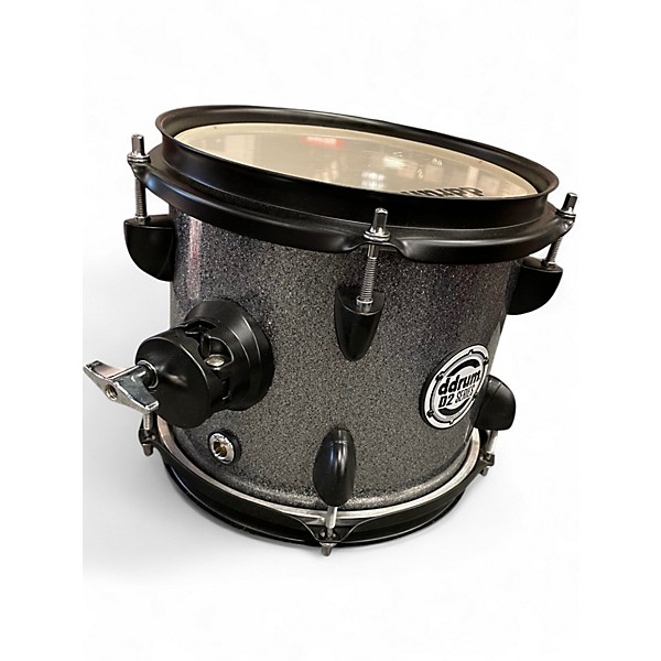 Used ddrum 8 Piece D2 Series Double Kick Silver Sparkle Drum Kit