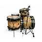 Used PDP by DW 5 Piece Limited-Edition Mapa Burl 5-Piece Shell Pack With Antique Br Black Burst Drum Kit
