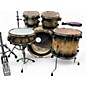 Used PDP by DW 5 Piece Limited-Edition Mapa Burl 5-Piece Shell Pack With Antique Br Black Burst Drum Kit