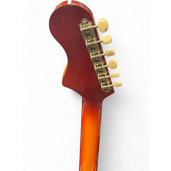 Vintage 1960s Harmony H168 Cherry Sunburst Acoustic Guitar