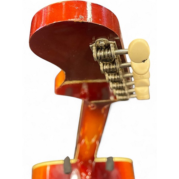 Vintage 1960s Harmony H168 Cherry Sunburst Acoustic Guitar