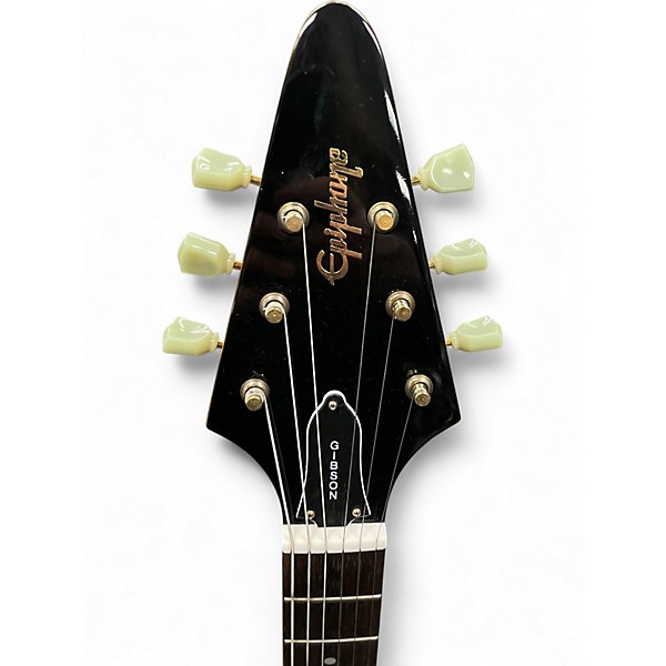 Used 2000s Epiphone Korina Flying V REISSUE Natural Solid Body Electric Guitar