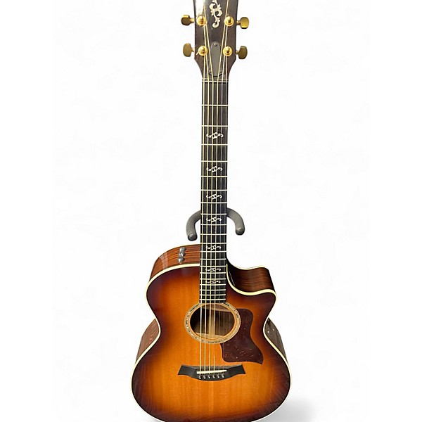 Used Taylor Custom 414CE 2 Color Sunburst Acoustic Guitar