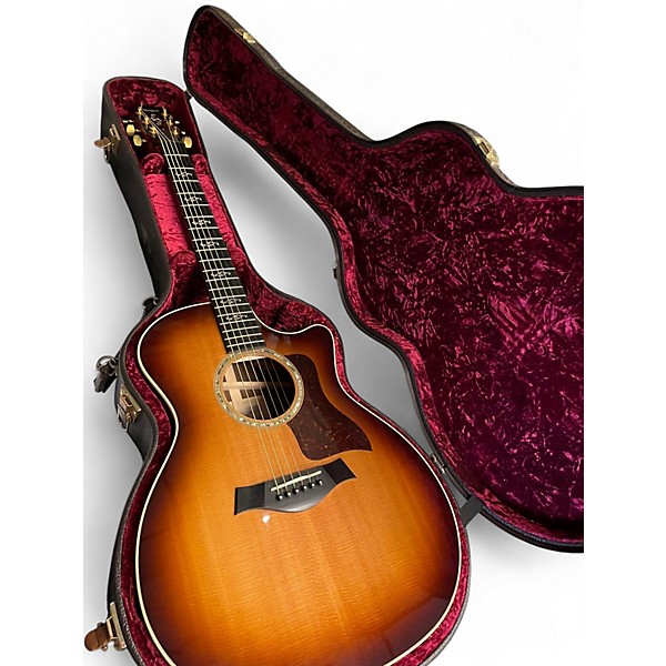 Used Taylor Custom 414CE 2 Color Sunburst Acoustic Guitar