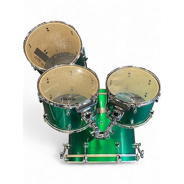 Used Pearl 4 Piece session custom shamrock green Drum Kit