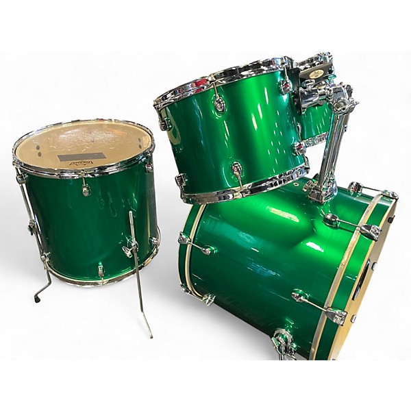 Used Pearl 4 Piece session custom shamrock green Drum Kit