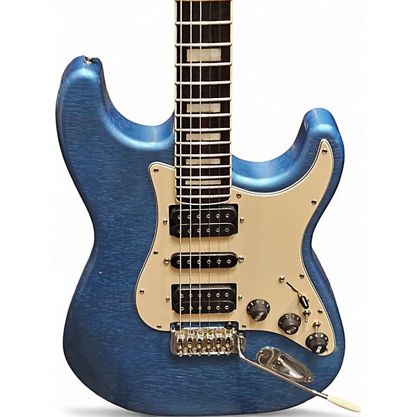 Used Big River S Style Blue Solid Body Electric Guitar