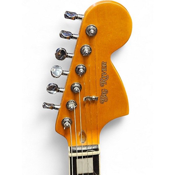 Used Big River S Style Blue Solid Body Electric Guitar