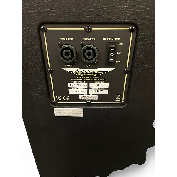 Used Ashdown RM-210T-EVOIII Bass Cabinet