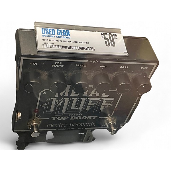Used Electro-Harmonix Metal Muff Distortion With Top Boost Effect Pedal