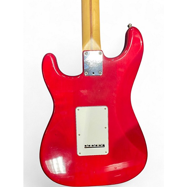 Used Fender American Deluxe Stratocaster Trans Red Solid Body Electric Guitar