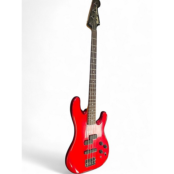 Used Fender Contemporary Power Jazz Bass Red Electric Bass Guitar