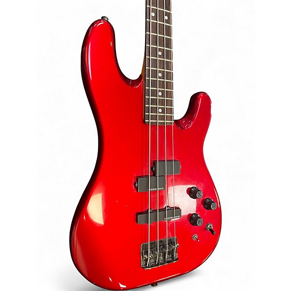 Used Fender Contemporary Power Jazz Bass Red Electric Bass Guitar